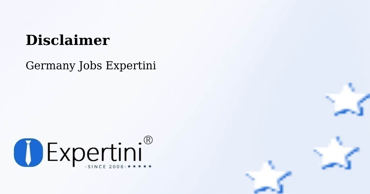 Disclaimer – Upper Bavaria - Germany Jobs Expertini